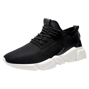 春季休闲运动袜子鞋白底黑鞋男网面透气情侣鞋子男女同款懒人潮鞋