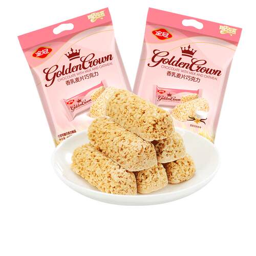 金冠燕麦味巧克力营养麦片棒早餐结婚喜糖休闲食品充饥小零食年货