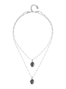 西班牙小众潮牌UNOde50 夸张水晶毛衣链项链轻奢手工欧美镀银正品