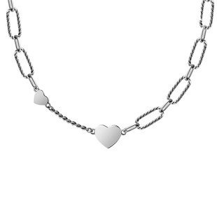 饰悟银饰甜酷爱心项链女小众设计感锁骨链女颈链2026年新款潮酷夏