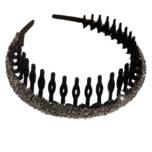 植绒压发头箍网红前额碎发刘海发箍洗脸带齿防滑发捆发卡夹子发饰