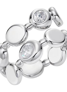 赫生925银大气精致戒指女