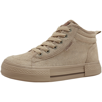 人本厚底圆头休闲加厚帆布鞋