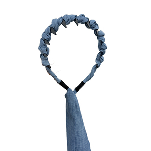 牛仔飘带带齿发箍女夏日清凉高颅顶丝带编发头箍发卡少女新款发饰