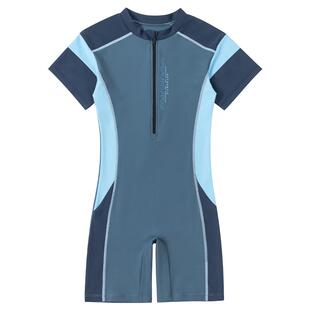 儿童泳衣男童连体中大童游泳衣2026新款夏男孩专业竞速训练泳装备