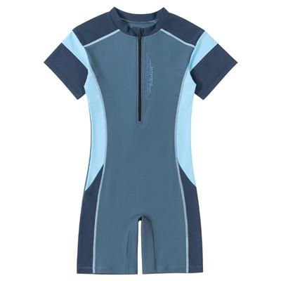 儿童泳衣男童连体中大童训练泳装