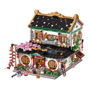 LOZ/俐智年夜饭积木 国潮建筑中国风四合院拼装模型 春节新年礼物
