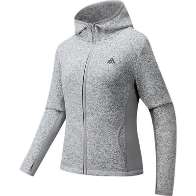 安踏女火壳粗针抓绒衣