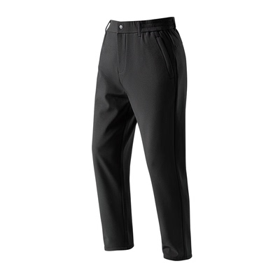 斯凯奇加绒加厚梭织休闲裤松紧腰