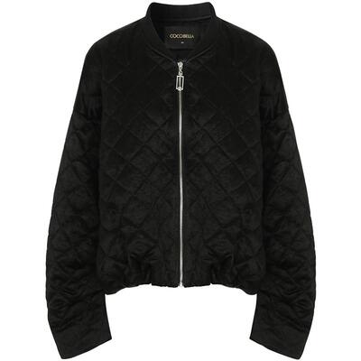 100%醋酸绗缝短款棉服