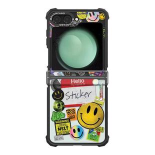 韩国molancano三星折叠磁吸手机壳笑脸贴纸适用Galaxy Z Flip6透明防摔7保护壳5保护套4卡通可爱小狗情侣壳