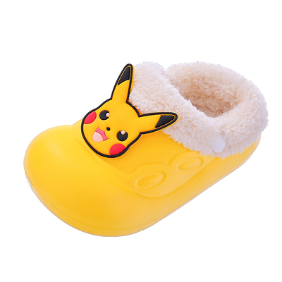 比卡丘儿童棉拖鞋冬季保暖