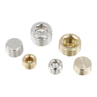 铁内六角外丝螺管堵管帽堵头塞头闷盖头管道配件1/2/3/4/6分一寸