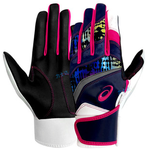 亚瑟士ASICS成人青少年棒垒球打击手套 专业防滑透气比赛双手多彩