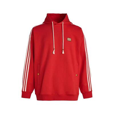 Adidas阿迪达斯三叶草男装2025冬季新款运动印花连帽卫衣KT0646
