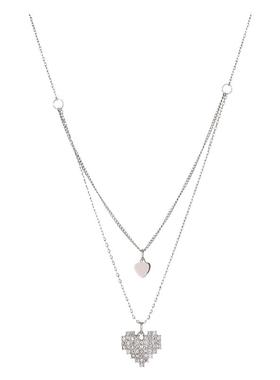 夏季高级感双层爱心项链