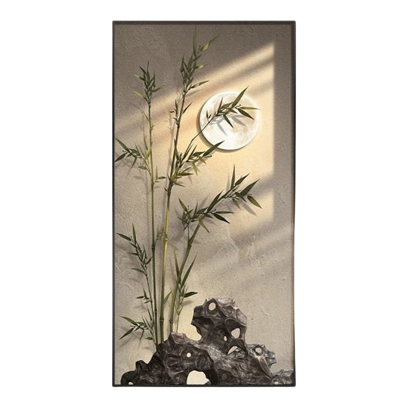 中古风走廊过道挂画侘寂风玄关高级感装饰画进门入户墙画客厅壁画