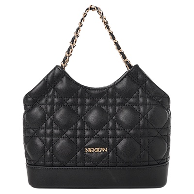 稻草人新款真皮菱格水桶包