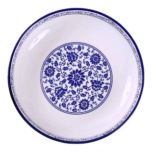 鱼头泡饼大菜碗青花陶瓷大号麻辣香锅浅碗高颜值剁椒鱼头水煮鱼盆