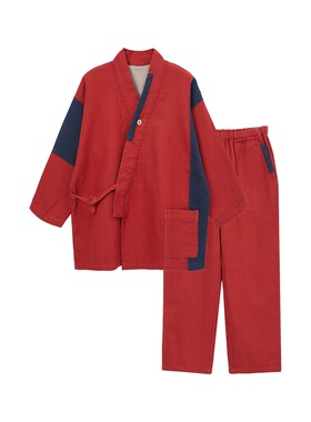 松永全棉亲子长袖长裤儿童家居服