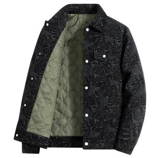 罗蒙灯芯绒男士外套秋冬季加棉加厚工装上衣棉服秋季休闲夹克男款