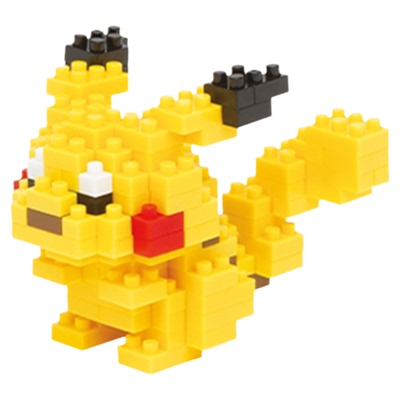日本nanoblock宝可梦微型小颗粒拼装像素积木立体拼豆皮卡丘玩具