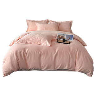 60支提花床上四件套全棉纯棉轻奢高级感主卧室巨好看裸睡床单被套