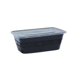 一次性餐盒长方形打包盒650/750ml饭盒加厚塑料透明外卖盒便当碗