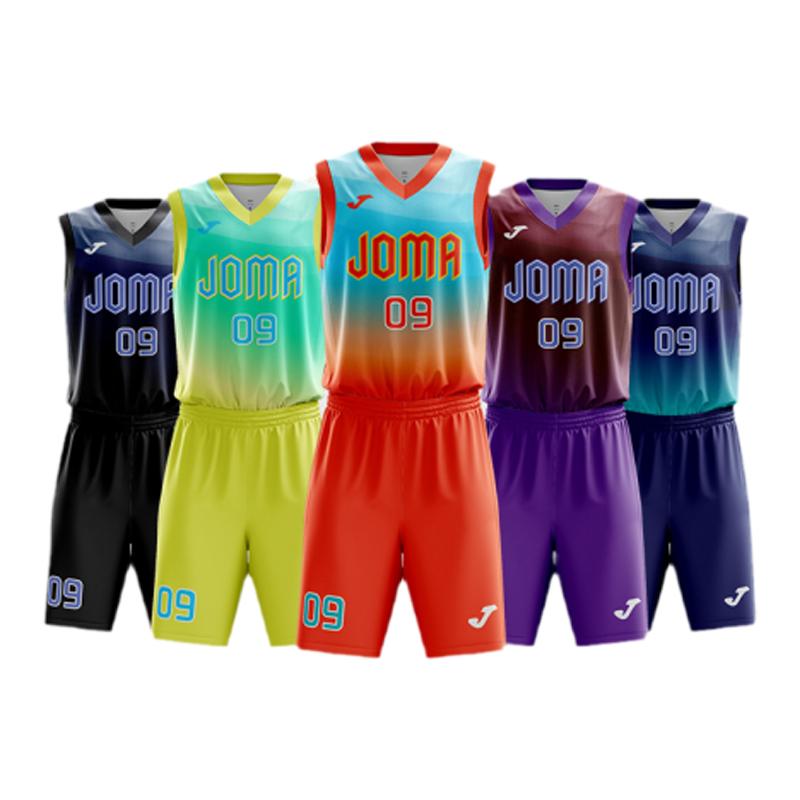 Joma篮球服套装男学生比赛队背心