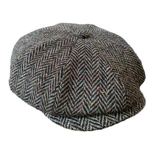粗花呢报童帽DonegalTweed羊毛复古八角帽男女文艺个性百搭贝雷帽