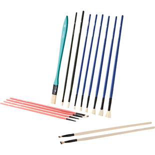 米娅小小鸟水粉笔单支勾线笔扇形笔平峰排刷猪鬃水彩笔水粉丙烯油画专用笔画笔小型笔美术生专用联考水粉笔