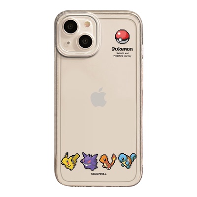 像素宝可梦适用苹果17手机壳iPhone16promax卡通15透明12创意13mini动漫14耿鬼x新款xr皮卡丘xs保护套8/7外壳