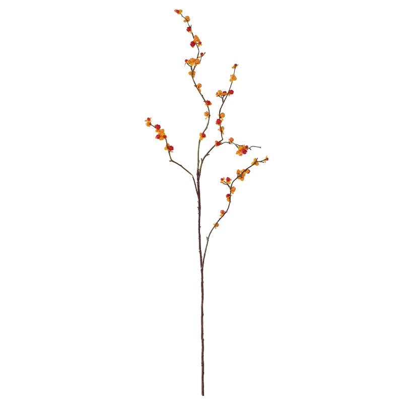 禅意新中式南蛇藤仿真花发财果假花干花客厅插花摆件侘寂花艺装饰
