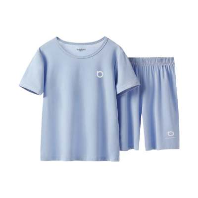 男童莫代尔睡衣夏季短袖短裤套装