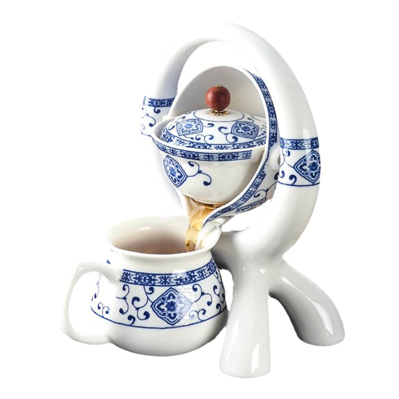 高端懒人青花瓷冲茶器送礼