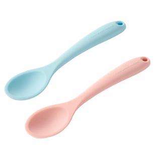 铂金硅胶勺辅食勺宝宝婴儿喂奶吃饭勺儿童餐具喂水软勺防摔汤勺