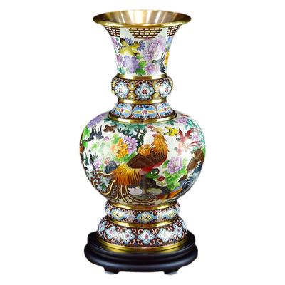 戴嘉林景泰蓝20寸《百鸟朝凤瓶》