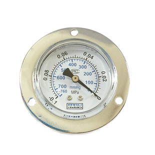 Y50ZT真空压力表50MM面板式真空负压表茶叶机-0.1-0MPA插管式6*1