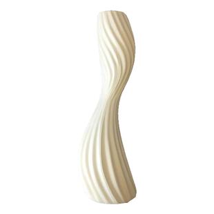 ins风细高玻璃花瓶天鹅颈仿陶瓷客厅水培花器摆件干花插花容器