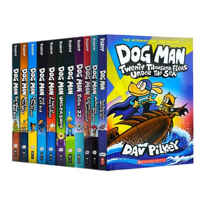 【原版正品】神探狗狗Dog Man平装1-11册The Adventures of dogman儿童人气漫画英文小学生课外阅读章节连环画益智幼教漫画书全彩