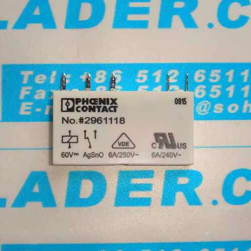 议价德国PHOENIX   2961118 REL-MR-60DC/21  控制继电器