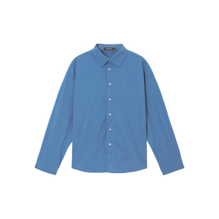 Unvesno(UN) 莱赛尔自然褶皱肌理刺绣慵懒宽松长袖衬衫秋季