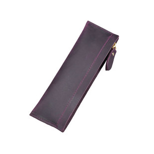 牛皮笔袋大容量ins小众酷 大号文具盒铅笔考试男女插笔套高颜值