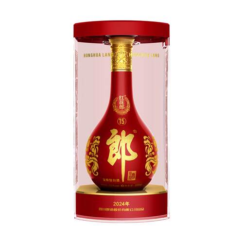 郎酒红花郎(15)酱香型白酒53度500ml*1瓶粮食酒正品送礼佳品