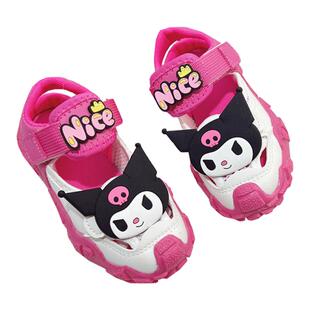 玫红包头凉鞋女童儿童海边鞋子外穿夏天夏款洋气2025年爆款韩式风