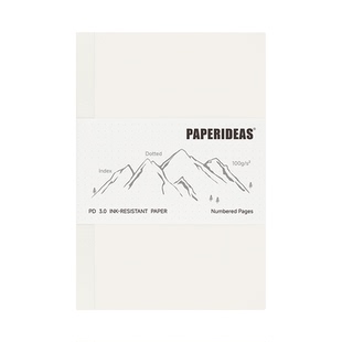 A5页码裸装基础本PD3.0无酸纸48K简约商务软面封套替芯记事本A6A7随身记录摘抄手账本点阵横线空白方格笔记本
