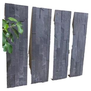 天然青石板外墙文化石别墅院子户外墙面背景墙黑色防古砖可定制砖