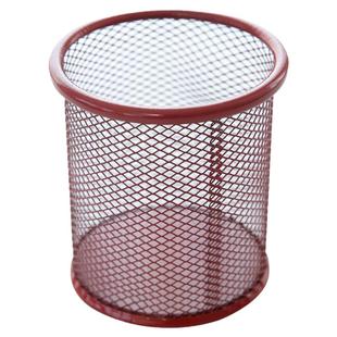 网格笔筒金属多功能大容量装圆形可爱韩国学生创意桌面办公收纳盒