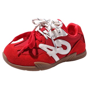 【年货专享】新年红色儿童运动鞋2025秋冬新款男童加绒二棉鞋女童