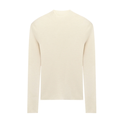 Basic House/百家好100%绵羊毛针织衫女黑色修身半高领打底衫秋冬